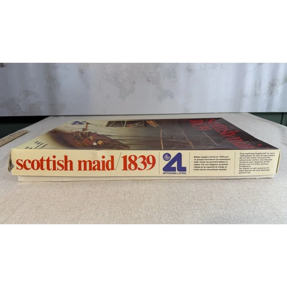 Vintage 1979 Artesania Latina Scottish Maid 1839 Wood Ship Model Kit 1:50 #401